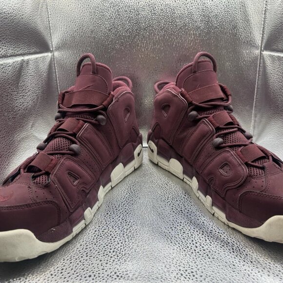 RARE 🚀 Size 13 - Nike Air More Uptempo Bordeaux Night Maroon 921949-600‎ - Picture 6 of 10